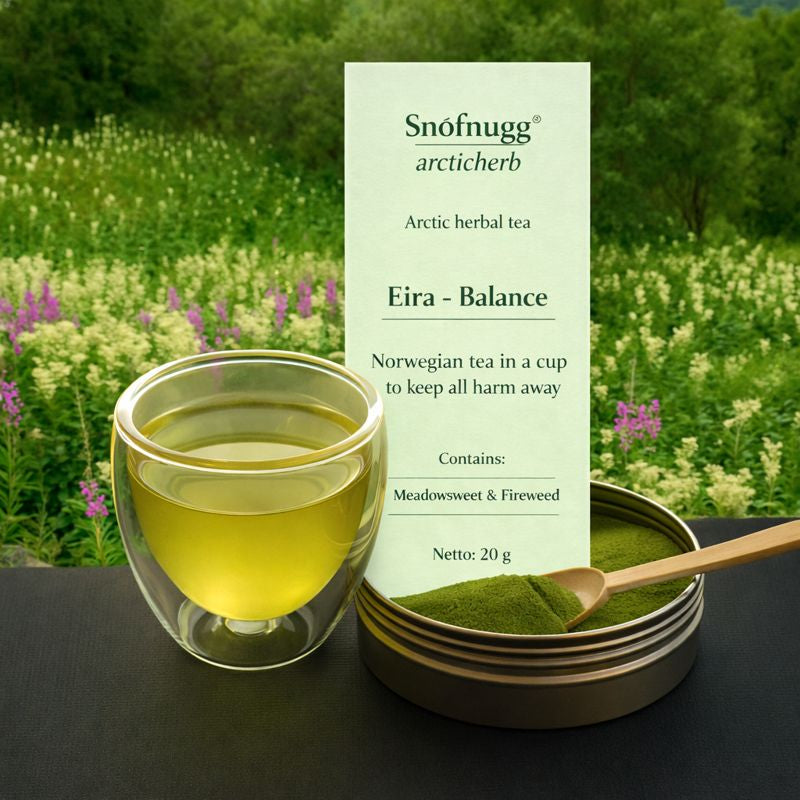 EIRA Arktisk urtete av mjødurt og geitrams. Mild, klar og tilbakeholden i smaken.